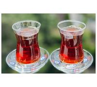 Topkapi - Set da 12 pezzi di tè turco Melika sultan │ 6 bicchieri da tè e 6 sottobicchieri con Nazar/Mavi Boncuk │ Bicchieri da tè turchi │ Sottobicchieri con occhio blu │ Confezione sicura per 6