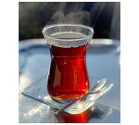 Topkapi - Set da tè turco, 18 pezzi, Ajda-Sultan, 6 bicchieri da tè, 6 sottobicchieri, 6 cucchiaini, set completo