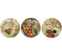 Topkapi Set di piatti per pizza Amore - 3 piatti grandi per pizza Ø ~ 31,5 cm con decorazione completa cuore pizza Love Amore in ceramica