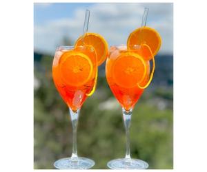 Topkapi Stella Aperol Spritz-Set di Bicchieri, Cristallo Senza Piombo, 44,5 cl (445 ml)