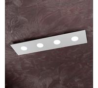 Plafoniera Moderna Rettangolare Area Metallo Grigio Metallo 4 Luci Gx53 [EEK: A++]