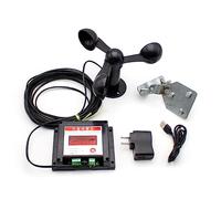 Toplionace Anemografo Anemometro per Gru a Torre, Indicatore di Velocità del Vento Indicatore di Direzione del Vento Sensore di Velocità del Vento Misurazione Dell'anemoscopio del Vento (A)