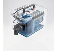 Toplionace Filtro a Controlavaggio Automatico 110-220V, Microfiltro a Tamburo Rotante per Laghetti e Acquari, Rete in Acciaio Inox a 200 Maglie.