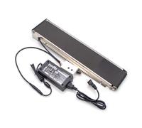 Toplionace Mini Distributore Automatico Trasportatore DC 24V 35rpm Acciaio Inossidabile, Nastro Trasportatore Automatico per Corsia di Carico 460x85mm, Carico 3,5-5kg (con Potere e Governatore)