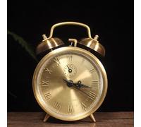 Toplionace Sveglia Meccanica a Carica Manuale in Ottone Massiccio Stile Vintage