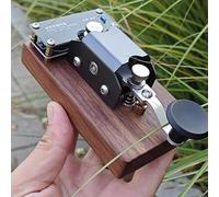 Toplionace Tasto Dritto per L'addestramento Al Codice Morse | Tasto Telegrafico Manuale con Feedback Sonoro e Luminoso | Strumento di Comunicazione Radio in Stile Vintage (Noce)