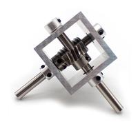 Toplionace Turbina Trasmissione ad Ingranaggi a Vite Senza Fine Scatola di Inversione ad Angolo Retto Cambio 1:5 Riduttore ad Angolo di 90 Gradi Dispositivo Angolare da 8mm Non Autobloccante