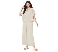 TOPLOT Tuta da donna || Coordset da donna || Co ord Western (5225), Crema, S