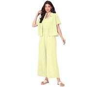 TOPLOT Tuta da donna || Coordset da donna || Co ord Western (5225), Giallo, S