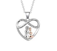 Toplstud Collana in argento a forma di cuore per mamma, regalo per mamma, neomamma, regalo di compleanno, festa della mamma, anniversario, Natale, gioiello da donna, Zirconia cubica