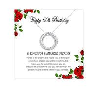 Toplstud Collana in argento Sterling 925, regalo per 40°, 50° 60° compleanno, regalo per donne, sorelle, mamma, zia, Argento sterling