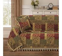 TOPLUXE Copridivano 2 3 Posti, Patchwork Fodera Divano con Braccioli | Copri Divano Jacquard Universale per Antigraffio Gatto Cani Gatti 180x300cm