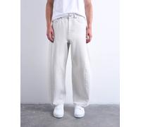 Topman - Barrel - Jeans rigidi a cilindro color osso-Bianco W36 L32