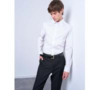 Topman - Camicia a maniche lunghe elegante bianca elasticizzata-Bianco 2XL