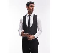 Topman - Gilet da abito slim fit stile smoking nero Chest 34 Regular