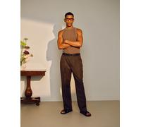 Topman - Pantaloni affusolati marroni-Marrone W38R