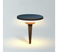 Topmo-plus Faretti a pavimento da esterno in acciaio 24W LED lampade da giardino da terra da prato per sentieri con Inserto a Punta nero illuminazione con Inserto a Punta bianco natural 23CM