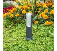 Topmo-plus lampada esterna da giardino 7W COB Luce da esterno 3000K 770LM 30cm Grigio IP65 aiuole sentieri alluminio/acrilico