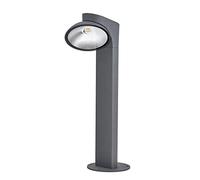 Topmo-plus Palo da giardino Strade lampioni bassi da giardino esterno Paesaggio lampada aiuola / 12W LED bridgelux SMD/Grigio Lampioncino da patio Design 320 gradi girabile 40CM bianco caldo