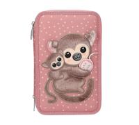 Topmodel - Topmodel Triple Pencil Case Juicy - Dusky Pink With Oran... Toy NUOVO