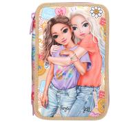 Topmodel - Triple Pencil Case Girl Power - Beige (413282) NUOVO