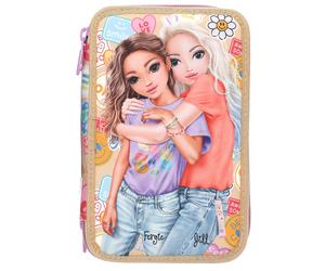 Topmodel - Triple Pencil Case Girl Power - Beige (413282) NUOVO