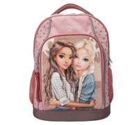 Depesche 14009 TOPModel Dots - Zaino per la Scuola di Colore Rosa, con Motivo a Pois e Glitter, Zaino per la Scuola con Bretelle Regolabili