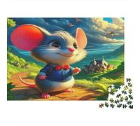 Topo Cartone Paesaggio Campagna Puzzle 1000 Pezzi Puzzle per Adulti Carta Gioco di Puzzle 1000 Pezzi Relax Decorazione Regalo 70x50cm/1000pcs
