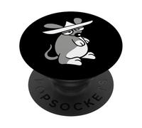 Topo Grande Cappello Sombrero Triste Stanco Annoiato Look Divertente Comico Divertimento PopSockets PopGrip Adesivo