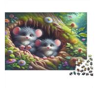 Topo in una Tana Puzzle 1000 Pezzi Carta per Adulti Animale della Foresta Gioco Rilassante Focus per Famiglia Decorazione Regalo 70x50cm/1000pcs