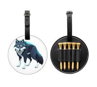 Topo Map Wolf Pack Black Golf Tee Storage Bag - Facile da trasportare e più efficiente nel giocare a golf