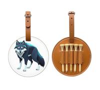 Topo Map Wolf Pack Brown Golf tee Storage Bag - Facile da trasportare e più efficiente nel giocare a golf