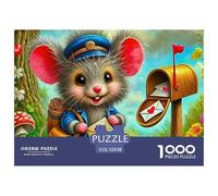 Topo Postino Puzzle 1000 Pezzi Puzzle per Adulti Carta Scena Foresta Gioco di Puzzle 1000 Pezzi Relax Attività Famiglia Regalo 52x38cm/1000pcs 52x38cm/1000pcs