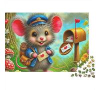 Topo Postino Puzzle 1000 Pezzi Scena Forestale Gioco Rilassante 52x38cm/1000pcs