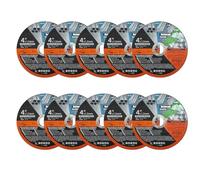 Topolenashop 10 Dischi da Taglio 105x1.2x16 mm per Ferro e Metallo - 4'' per Smerigliatrice Angolare, Disco Sottile Universale per Taglio Rapido e Preciso, Max 15300 RPM 80 m/s | 2389278