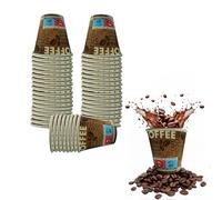 topolenashop 100 Bicchieri in Carta 85ml 210ml 300ml Per Bevande Calde Fredde, Bicchieri XXXl Ecologici Biodegradabili Monouso Made in Italy Per Caffe' Orzo Tè cappuccino birra bibite (Capacità 85ml)