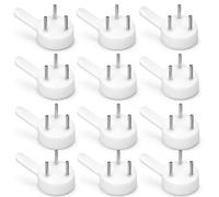 Topolenashop 12 Ganci Invisibili da Parete per Quadri e Cornici - Appendiquadri 14 x 25 mm in ABS con Fissaggio a Vite o Chiodino per Foto, Dipinti, Decorazioni, Casa, Ufficio e Mostre | 9368626