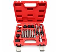 Topolenashop 18 Pezzi Kit Chiavi Smontaggio Puleggia Alternatore - Set Bussole e Inserti per Ruota Libera Motore Auto con Adattatore 1/2" e Valigetta | CBC003