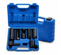 Topolenashop 7 Pezzi Kit Chiavi a Bussola per Sonda Lambda - Bussole 22 mm, 27 mm e 29 mm per Sensore Ossigeno O2, Attacco 3/8" e 1/2", Set per Manutenzione Auto | 07606