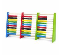 topolenashop Abaco in Legno per Bambini - Gioco Educativo Prescolare per Contare e Calcolare - Abaco Classico Montessori per Sviluppo Cognitivo - Colore Casuale 53566