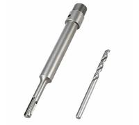 Topolenashop Asta Prolunga 110 mm per Fresa a Tazza SDS Plus - Barra in Widia con Punta di Centraggio e Filettatura M22, Estensione per Corone Cave e Carotatrice su Muratura e Cemento 11cm
