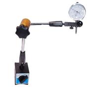 Topolenashop Base Magnetica Snodabile con Comparatore Centesimale 0-10 mm 0,01 mm - Forza 60 Kg, Braccio 180+150 mm, Regolazione Fine, Attacco 8 mm e Coda di Rondine - Tornio Officina