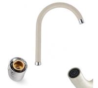 Topolenashop Canna di Ricambio Avena per Rubinetto Cucina 27 x 21 cm - Becco Girevole e Direzionabile Universale per Lavelli Monoforo Compatibili, Design Moderno e Installazione Semplice | 69247