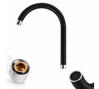 Topolenashop Canna di Ricambio Nera per Rubinetto Cucina 27 x 21 cm - Becco Girevole e Direzionabile Universale per Lavelli Monoforo Compatibili, Design Moderno e Installazione Semplice | 87426