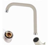 Topolenashop Canna Ricambio Rubinetto Cucina Universale 21cm AVENA Girevole Direzionabile Design Moderno Squadrato Compatibile Rubinetti Monoforo Facile Installazione per Lavelli Cucina 69248