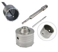 Topolenashop Carotatrice SDS Plus 100 mm per Calcestruzzo e Cemento | Fresa a Tazza Professionale con Asta 110 mm | Punta Foratura Profonda per Muro, Edilizia, Ristrutturazioni e Impianti