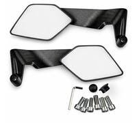 Topolenashop Coppia Specchietti Retrovisori Moto per Manubrio in Alluminio Regolabili - Specchi Laterali Universali con Kit Viti - Compatibili Moto Naked e Scooter - 175804