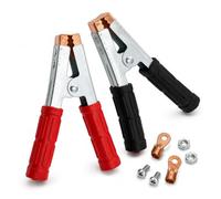 Topolenashop Kit 2 Pinze Batteria Auto 600A in Acciaio Inox - Morsetti Coccodrillo per Cavi 12V/24V, Clip Avviamento per Auto, Moto, Camion e Barca