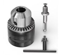 Topolenashop Mandrino Per Trapano a Cremagliera 1,5-13 mm 1/2"-20 UNF con Adattatore SDS Plus e Chiave Serraggio in Metallo per Trapani SDS-Plus | 82733