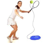 topolenashop Palla da Rimbalzo per Allenamento Tennis Trainer Solo con Corda Elastica Base Zavorrabile Pallina Inclusa Attrezzo per Migliorare Abilità Coordinazione Esercizio